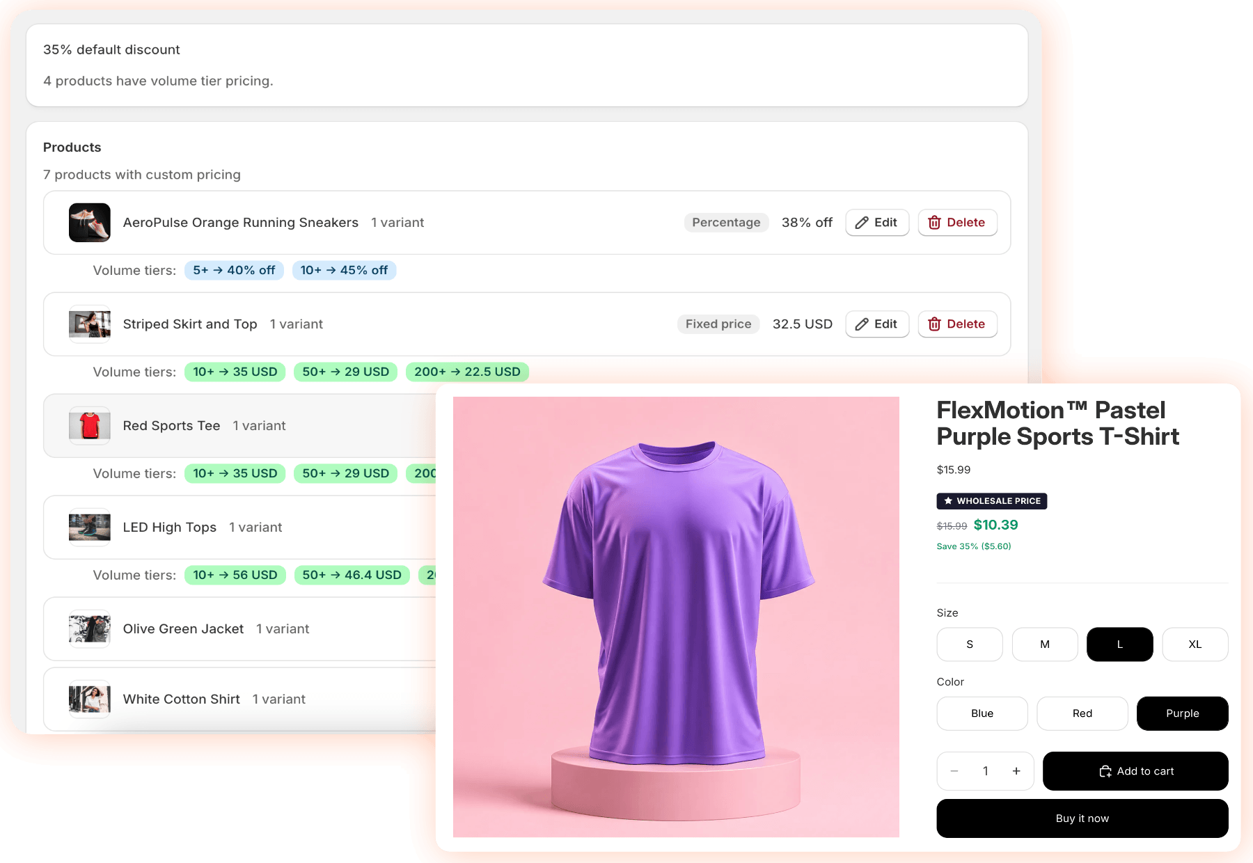 Wholesale B2B Suite pricing rule builder inside Shopify admin